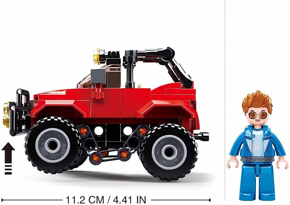 Sluban Building Blocks - Red 4x4 Jeep