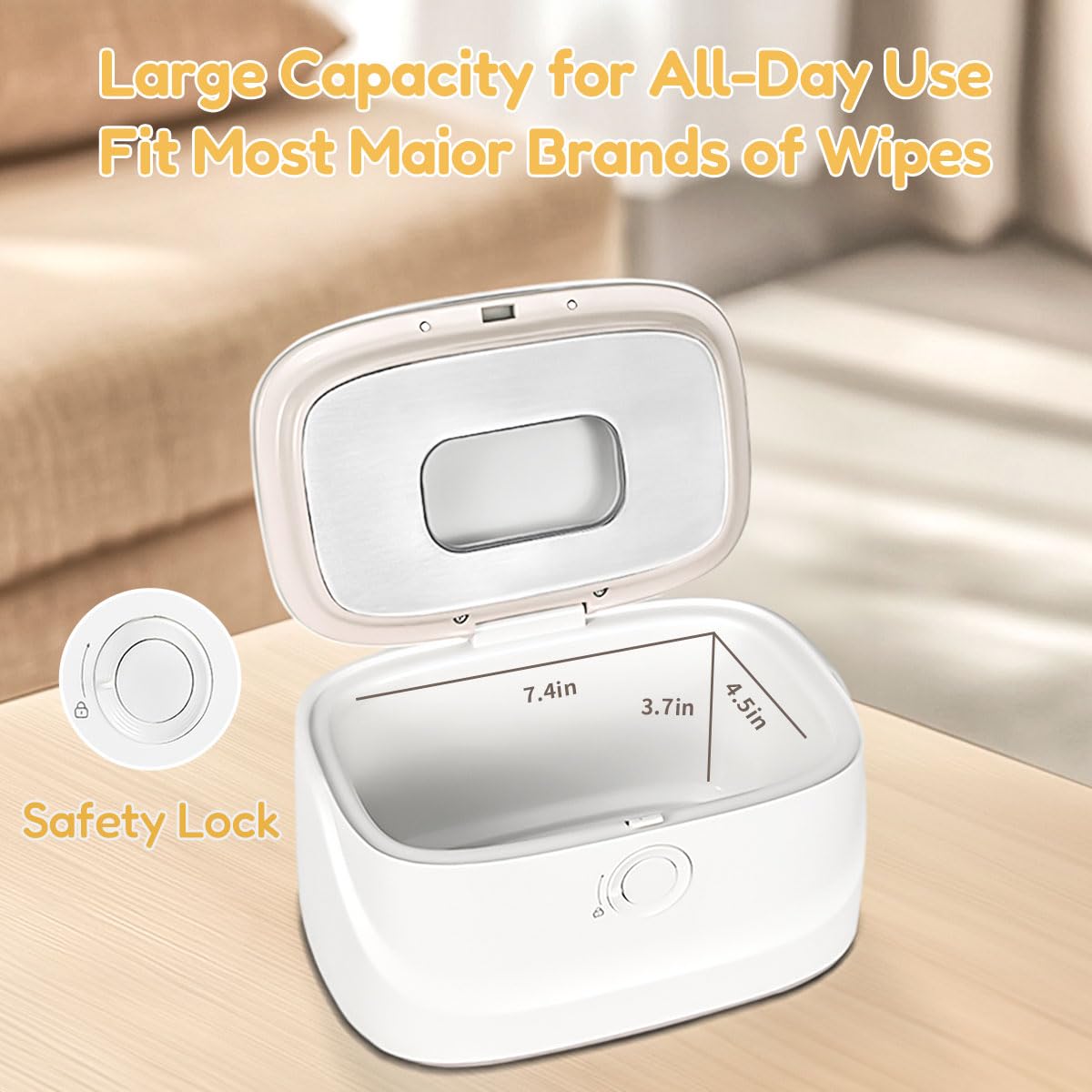 Electric Baby Wet Wipe Warmer - White