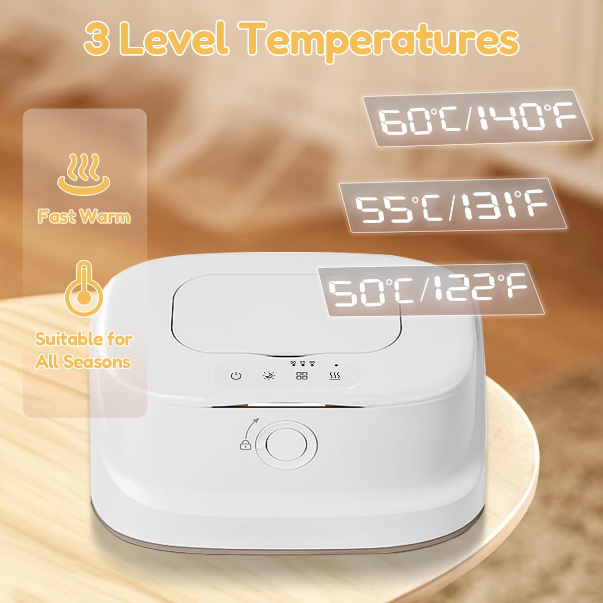 Electric Baby Wet Wipe Warmer - White