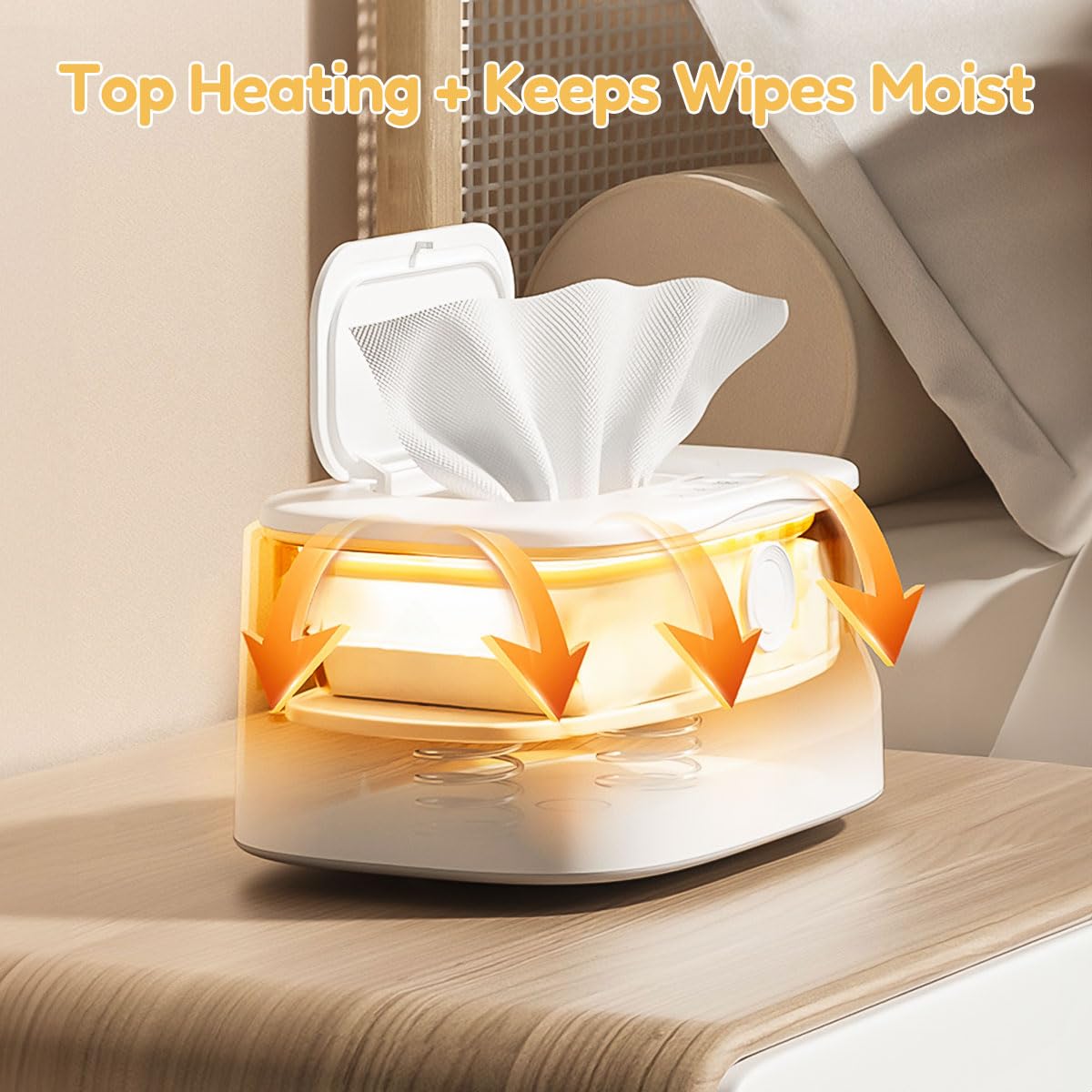 Electric Baby Wet Wipe Warmer - White