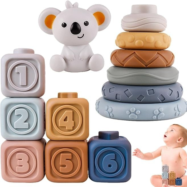 Soft Baby Building Blocks & Stacker