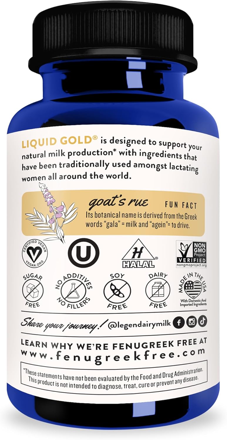 Legendairy Milk Liquid Gold Lactation Support - 60 Capsules