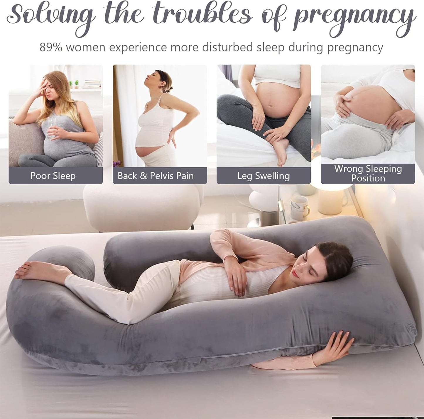 U-Shape Full Body Pregnancy Pillow