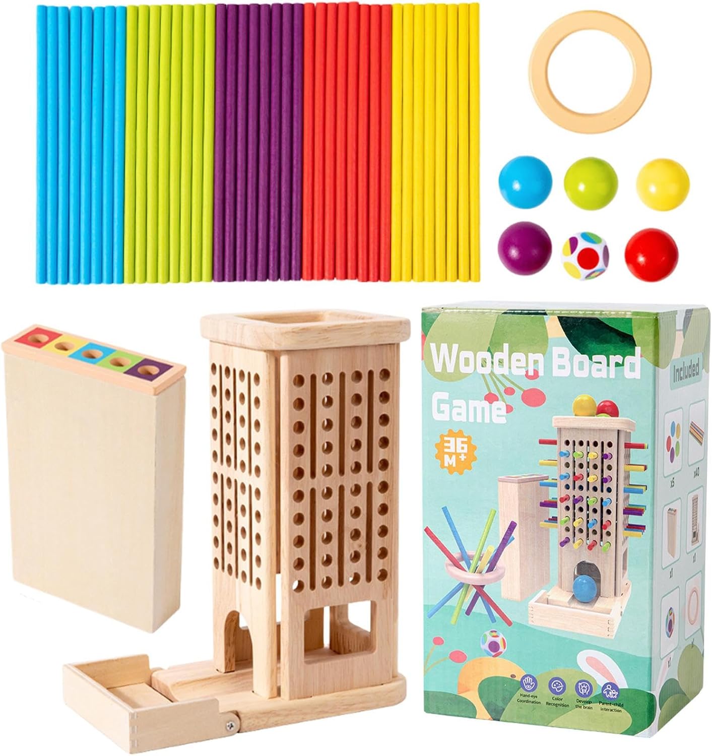 Montessori Wooden Stick Tower Game