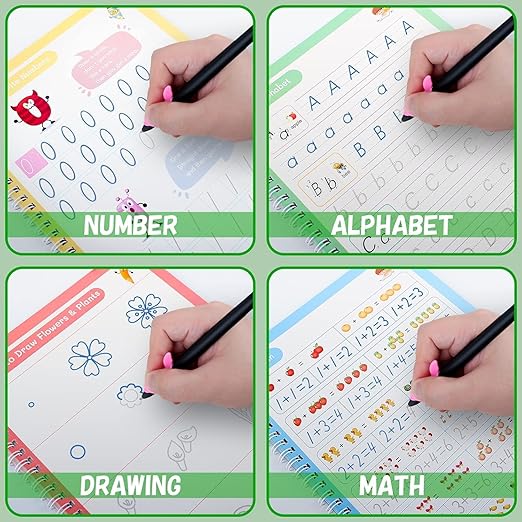 SANK Reusable Pre-School Practice Workbook Series - Set of 4