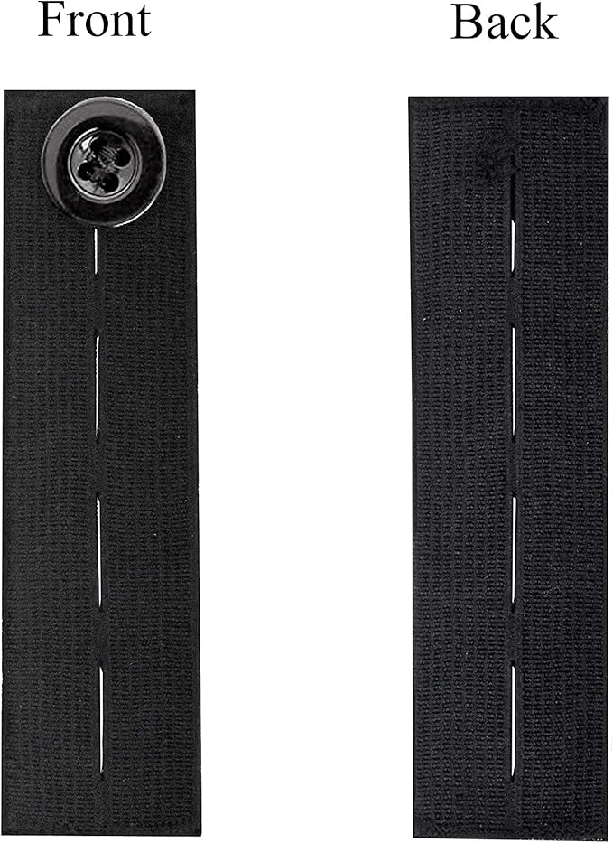 Elastic Waistband Extenders – Adjustable Fit for Pants & Skirts (2-Pack)