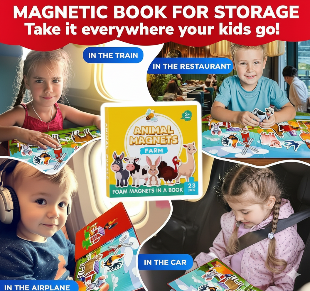 Magnetic Travel Puzzle Books for Toddlers