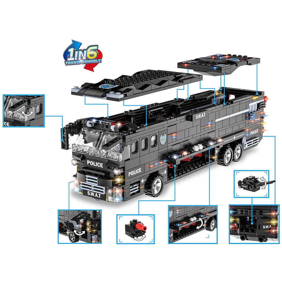 Woma Building Blocks - SWAT Team Bus