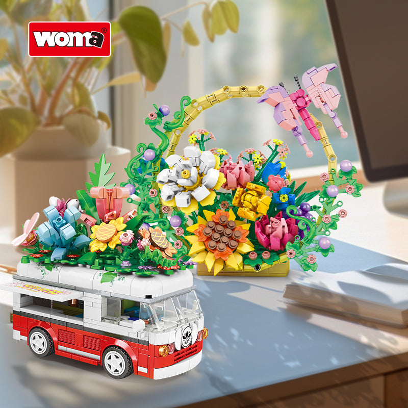 Woma Building Blocks - Flower Bus