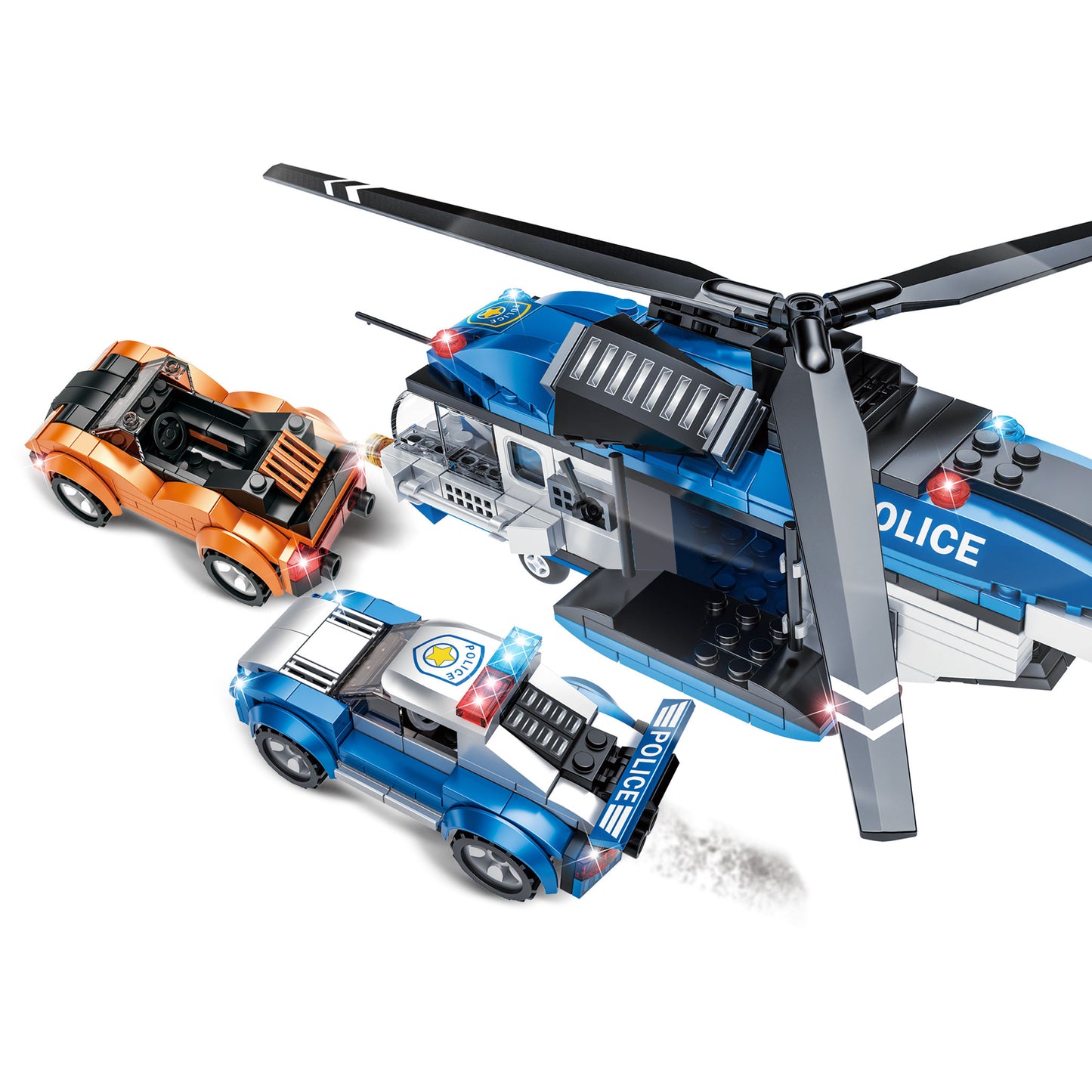 Woma Building Blocks - Police Car & Helicopter