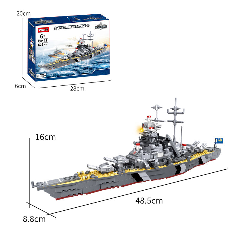 Woma Building Blocks - Military Battle Ship