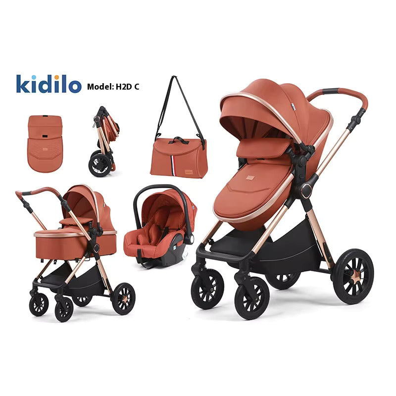 Premium Kidilo Baby Stroller & Travel System - 3 Modes