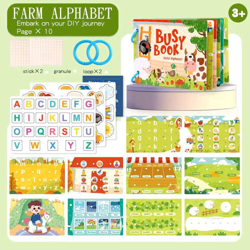 Montessori Busy Book - Toddler Activity Book
