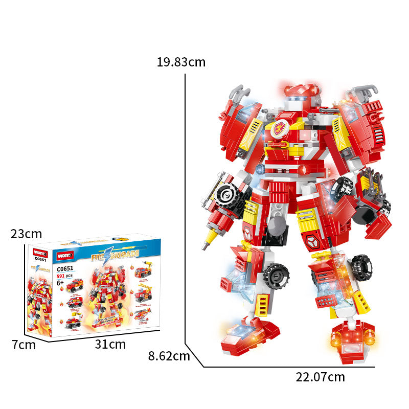 Woma Building Blocks - Fire Team Transformer