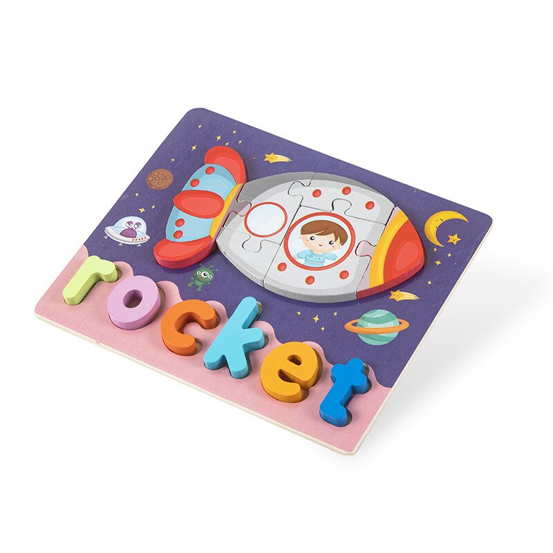 Wooden Puzzles With Spelling For Toddlers