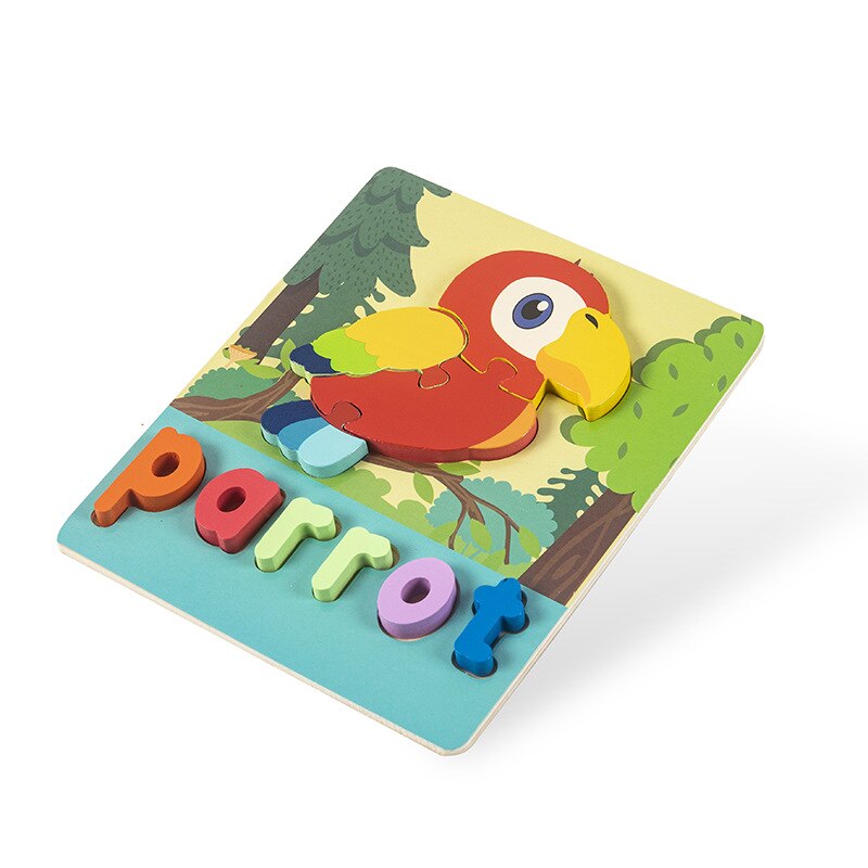 Wooden Puzzles With Spelling For Toddlers