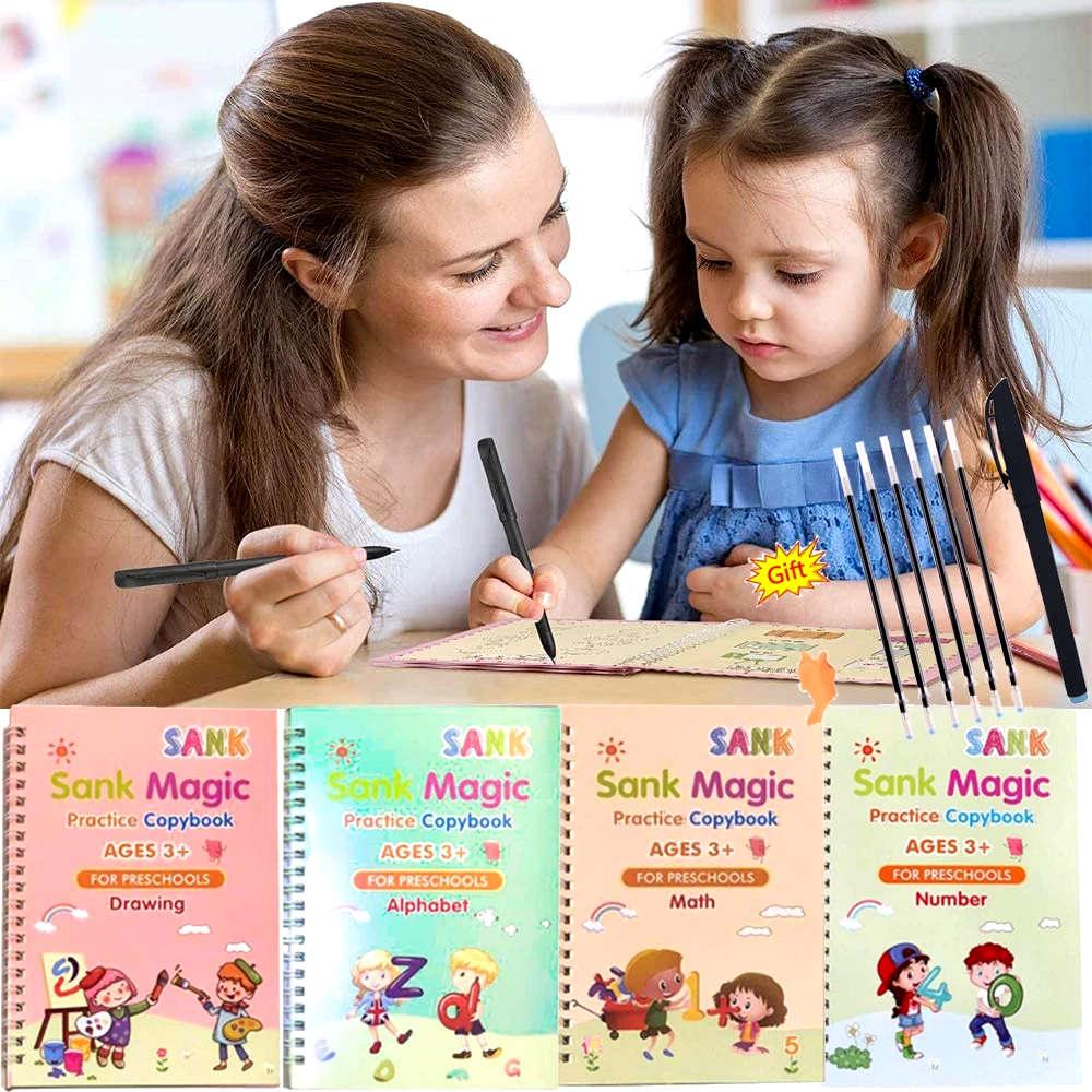 SANK Reusable Pre-School Practice Workbook Series - Set of 4