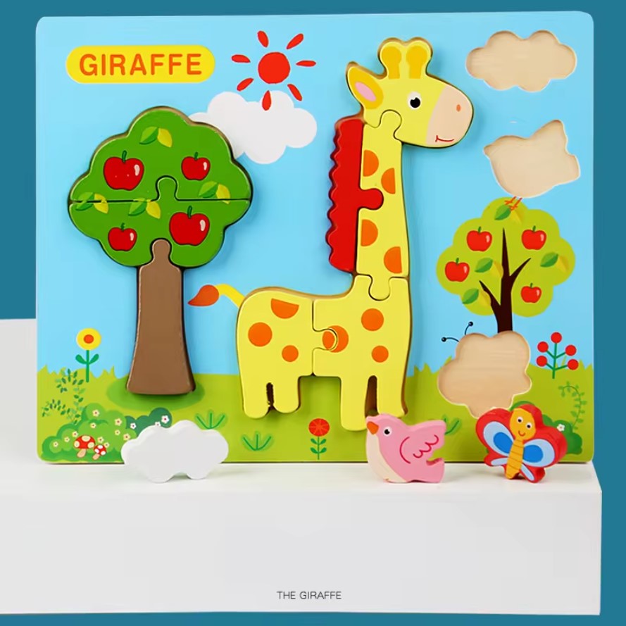 Chunky Wooden Puzzles For Toddlers