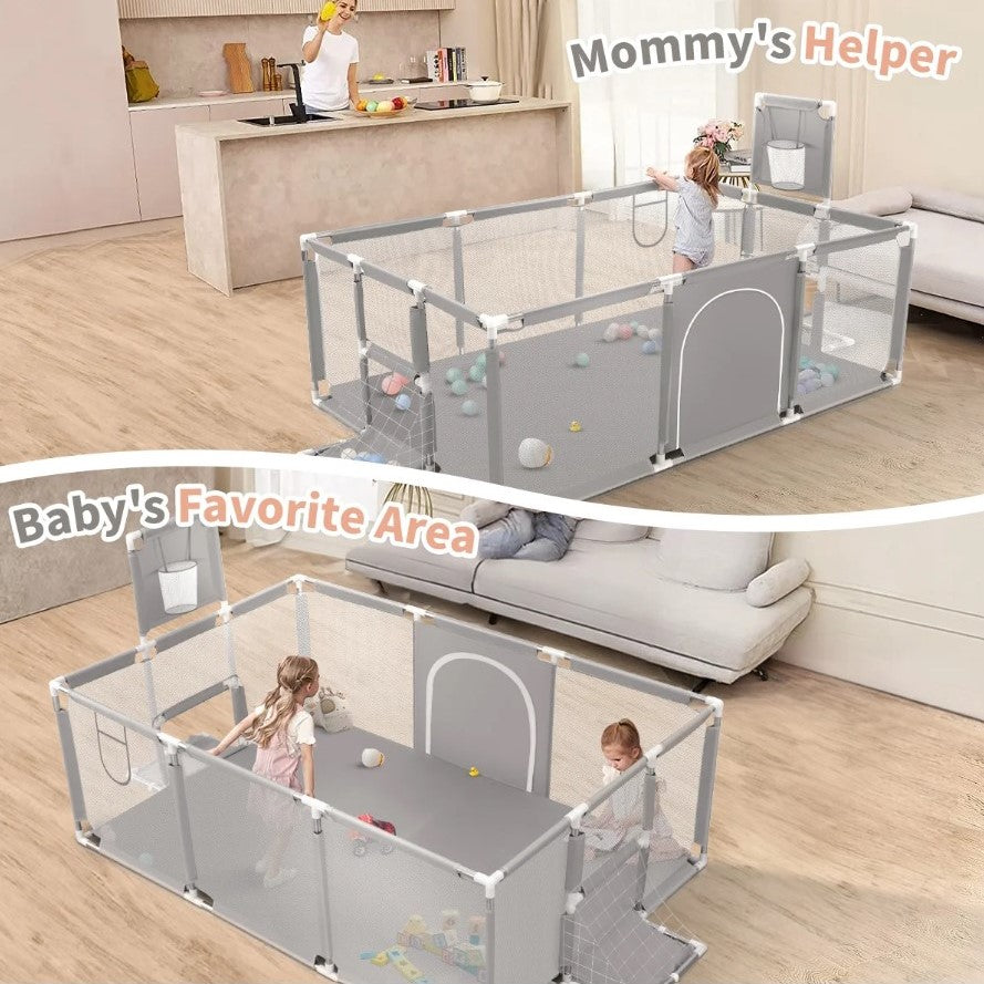 Large Rectangle Fabric Playpen - 182 cm x 122 cm