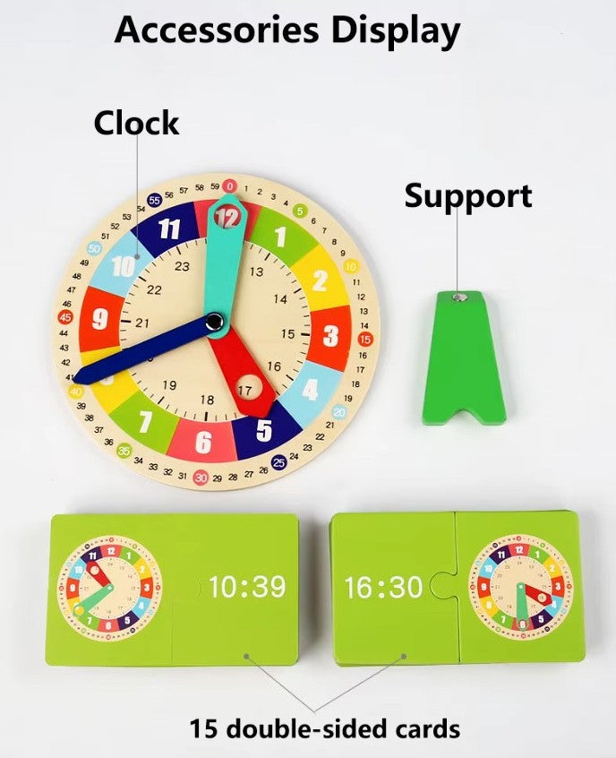 Montessori Wooden Learning Clock For Kids