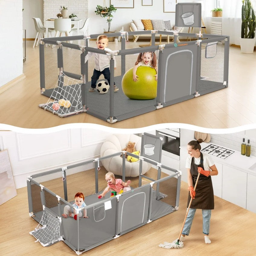 Large Rectangle Fabric Playpen - 182 cm x 122 cm