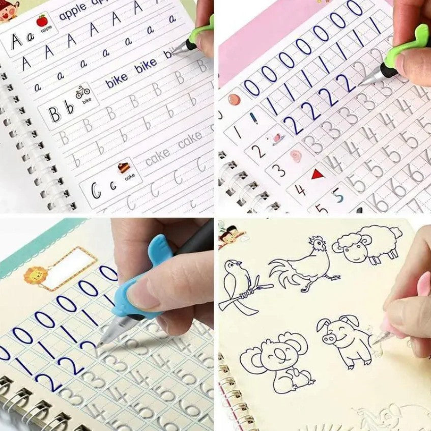 SANK Reusable Pre-School Practice Workbook Series - Set of 4