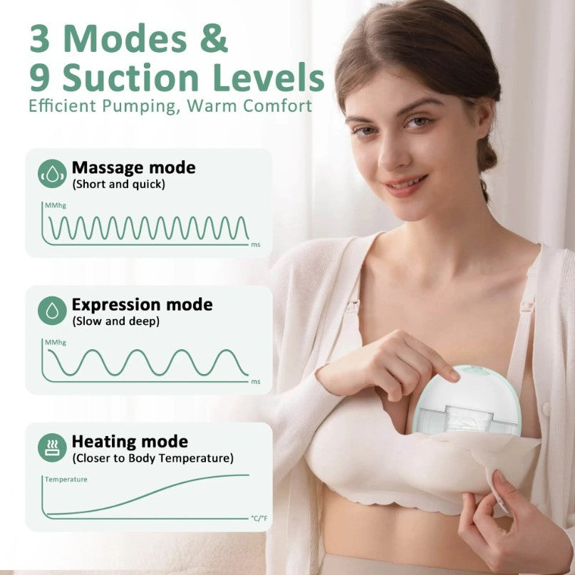 W2 Electric Hands-Free Breast Pump With Heated Flange