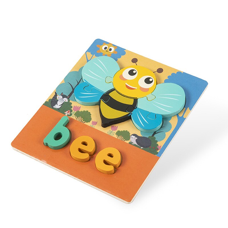 Wooden Puzzles With Spelling For Toddlers