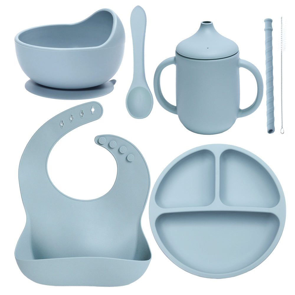 6IN1 Silicone Toddler Eating Sets - Plate Cover Included