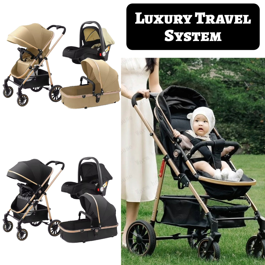 Luxury Light-Weight Stroller & Travel System - 3 Modes