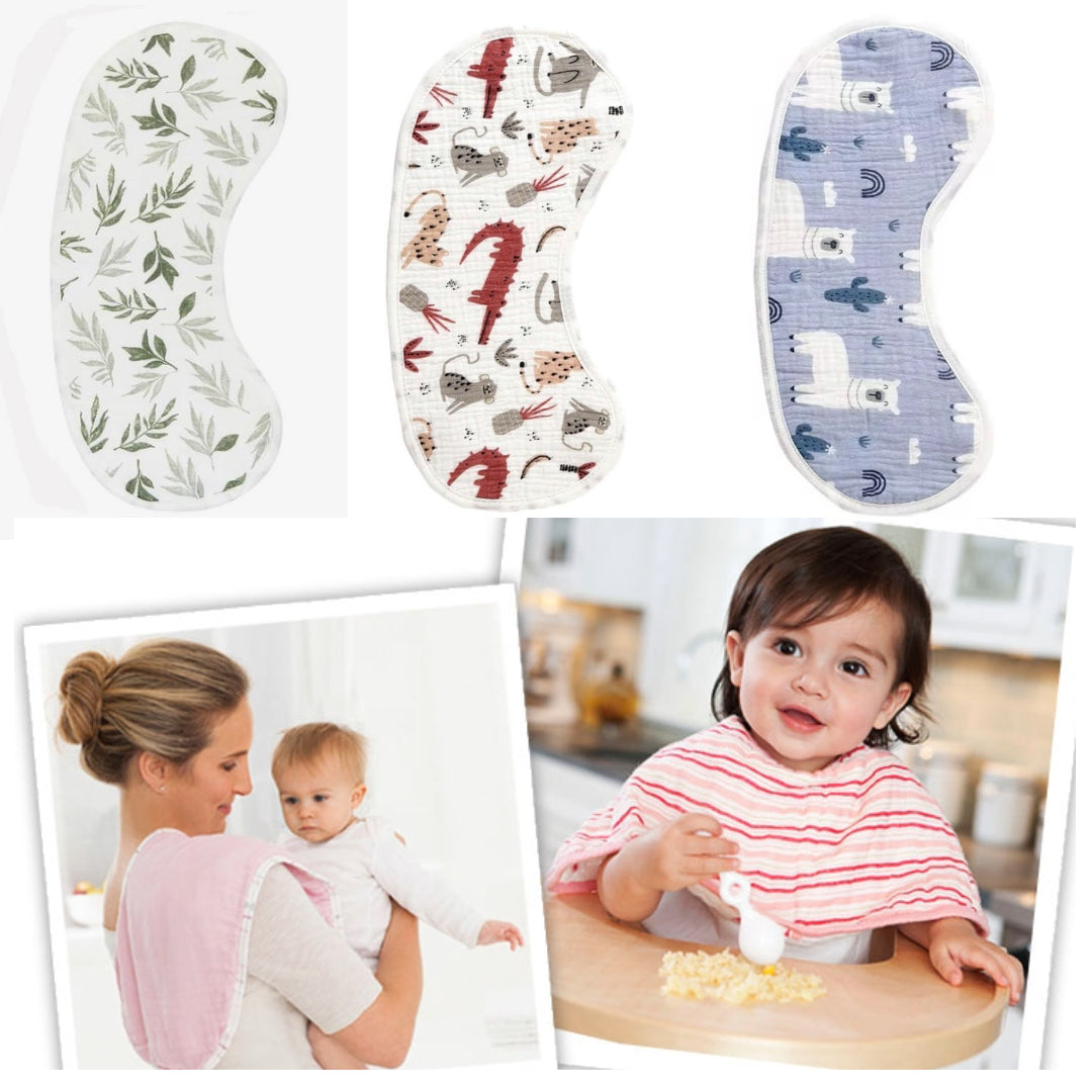 2in1 Baby Bib & Burp Cloth