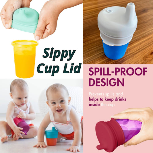 Non-Spill Silicone Sippy Cup Lids