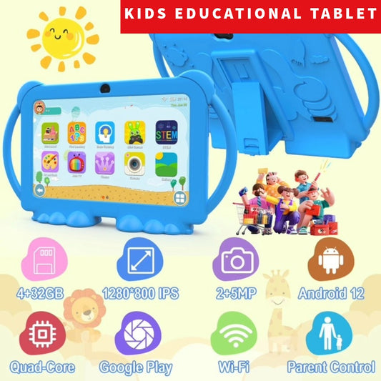 Kids Educational 7” Android Tablet With Protective Case