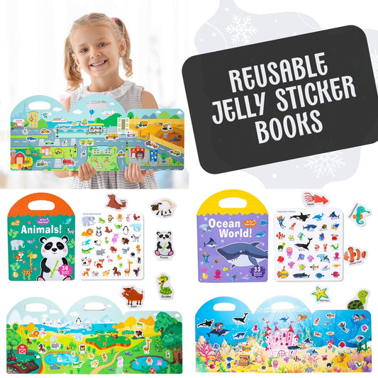 Reusable Jelly Stick-N-Play Stricker Books