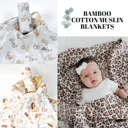 Two Layer Muslin Blankets - 70% Bamboo & 30% Cotton