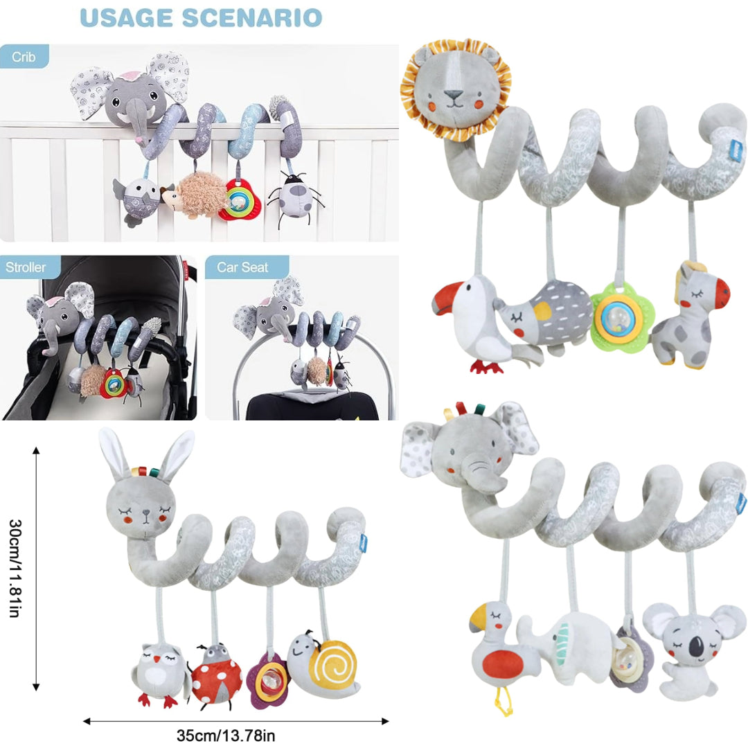 Animal Activity Spiral Plush Toys For Babies