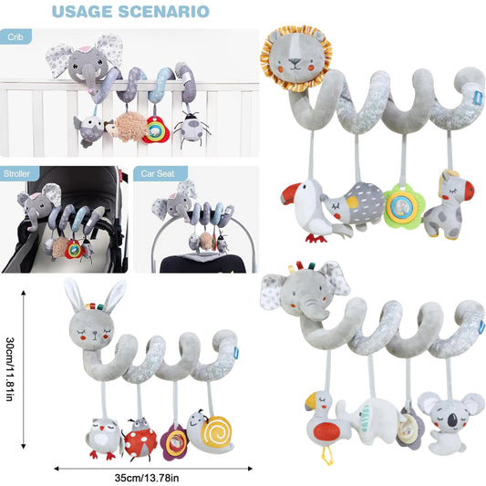 Animal Activity Spiral Plush Toys For Babies