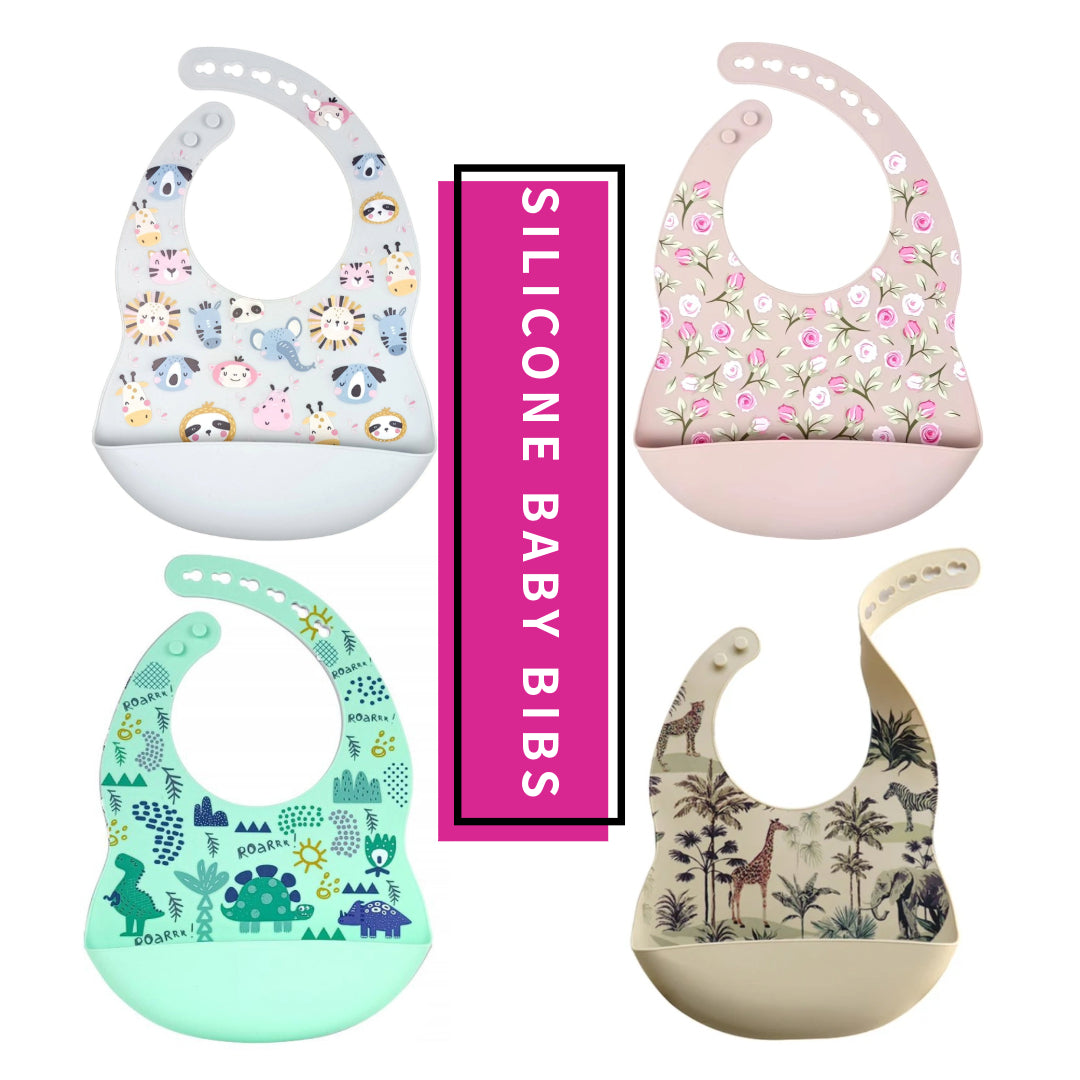 Soft Silicone Bucket Baby Bibs Pastel Colors – Chai Namibia
