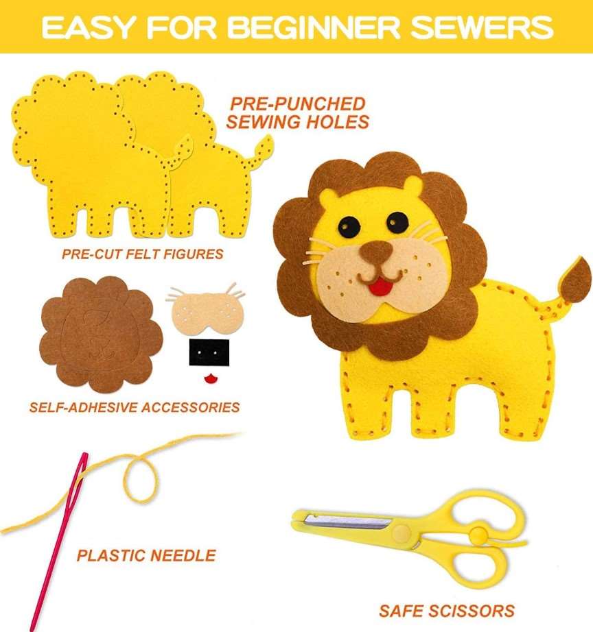 Arts & Crafts - Kids DIY Felt Sewing & Craft Sets