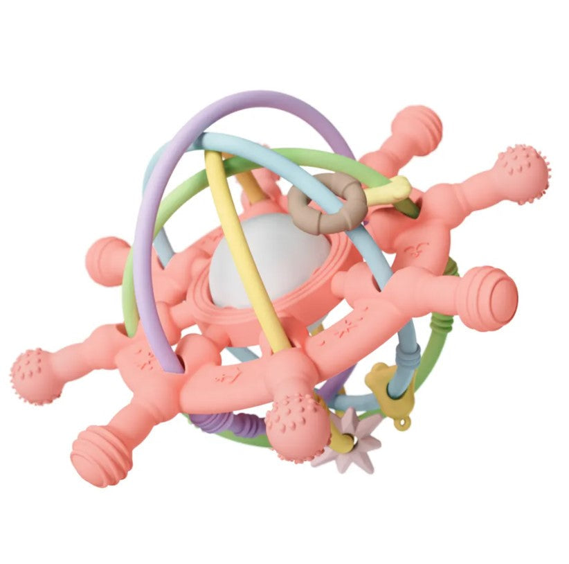 Baby Silicone Products - 2in1 Silicone Rattle & Sensory Teething Toy