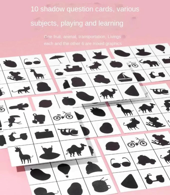 Educatioal Toys - Montessori Shadow Matching Wooden Puzzle Game