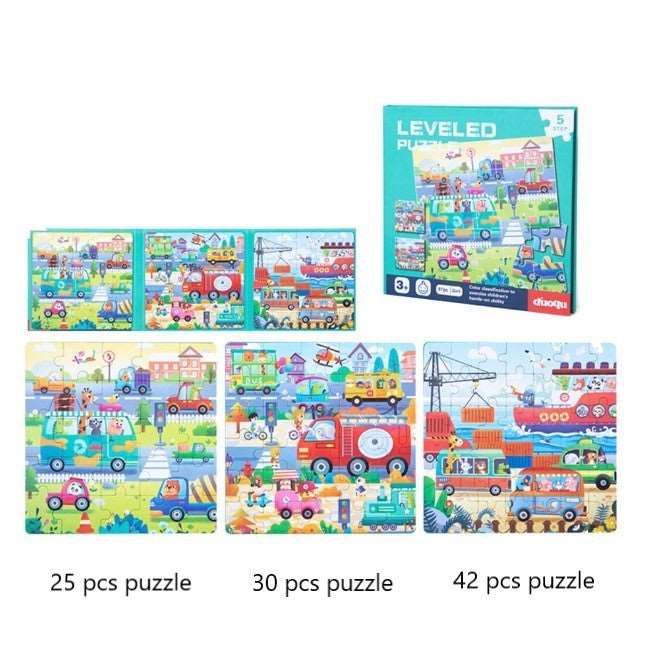 Magnetic Puzzles - Level-Up Kids Magnetic Puzzle Sets 3in1 - Ages 3+ Years