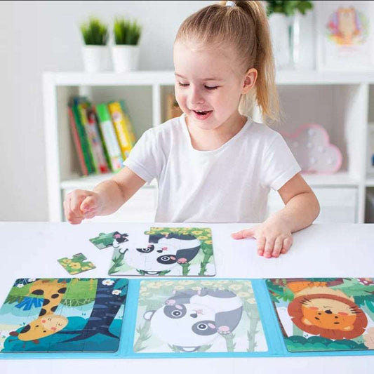 Magnetic Puzzles - Level-Up Kids Magnetic Puzzle Sets 3in1 - Ages 3+ Years