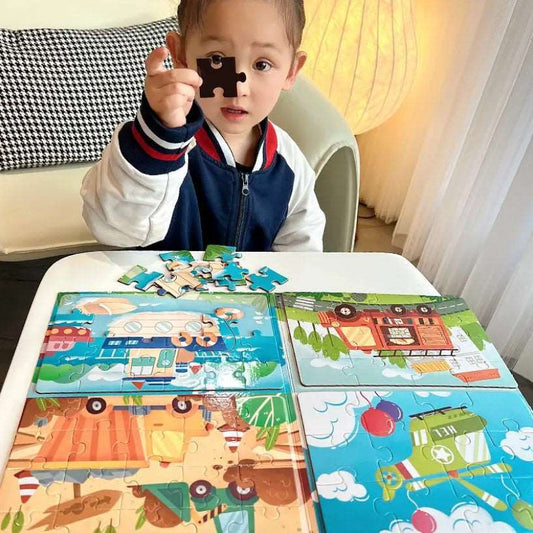 Magnetic Puzzles - Level-Up Magnetic Jigsaw Puzzle Sets A4 Sized Book - Ages 3+ Years