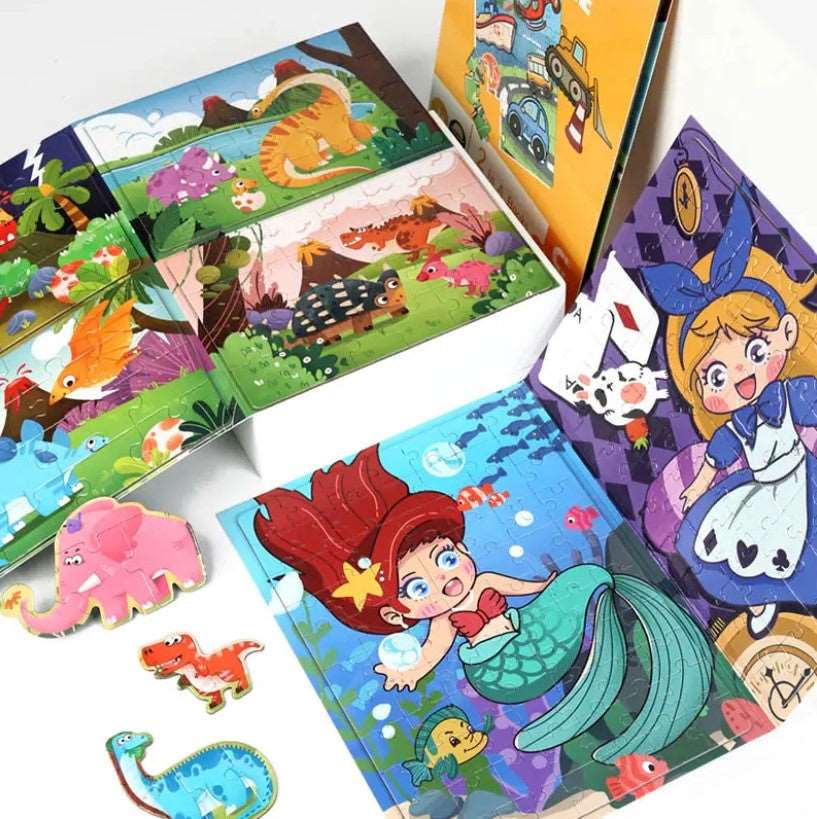 Magnetic Puzzles - Level-Up Magnetic Jigsaw Puzzle Sets A4 Sized Book - Ages 3+ Years