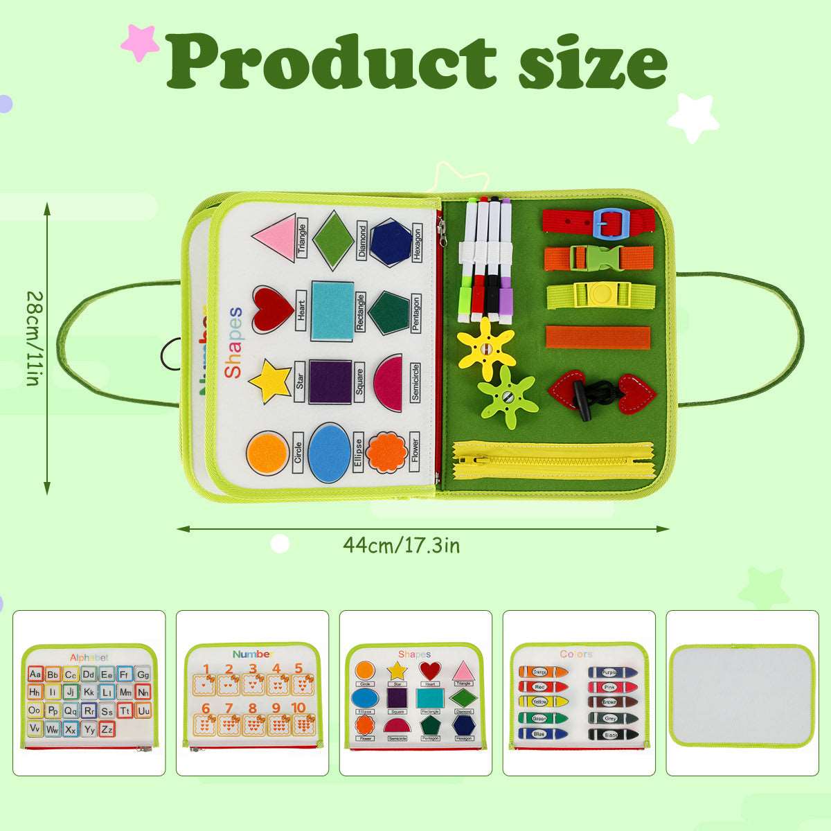Montessori Busy Book - Toddler Felt Montessori Busy Books