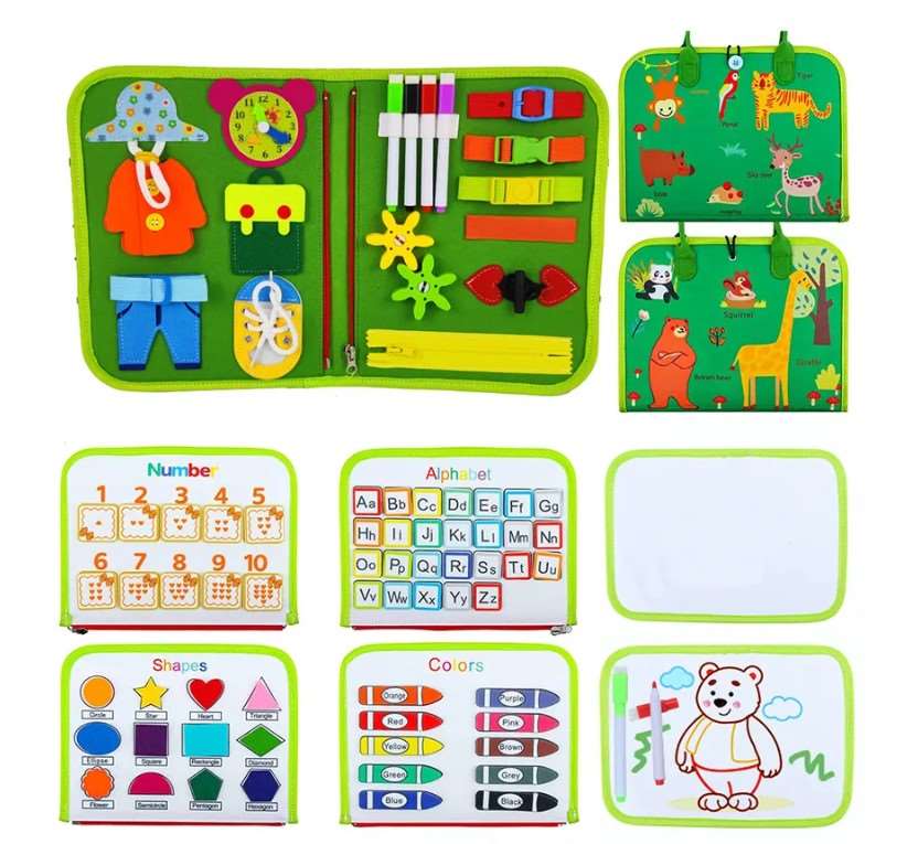 Montessori Busy Book - Toddler Felt Montessori Busy Books