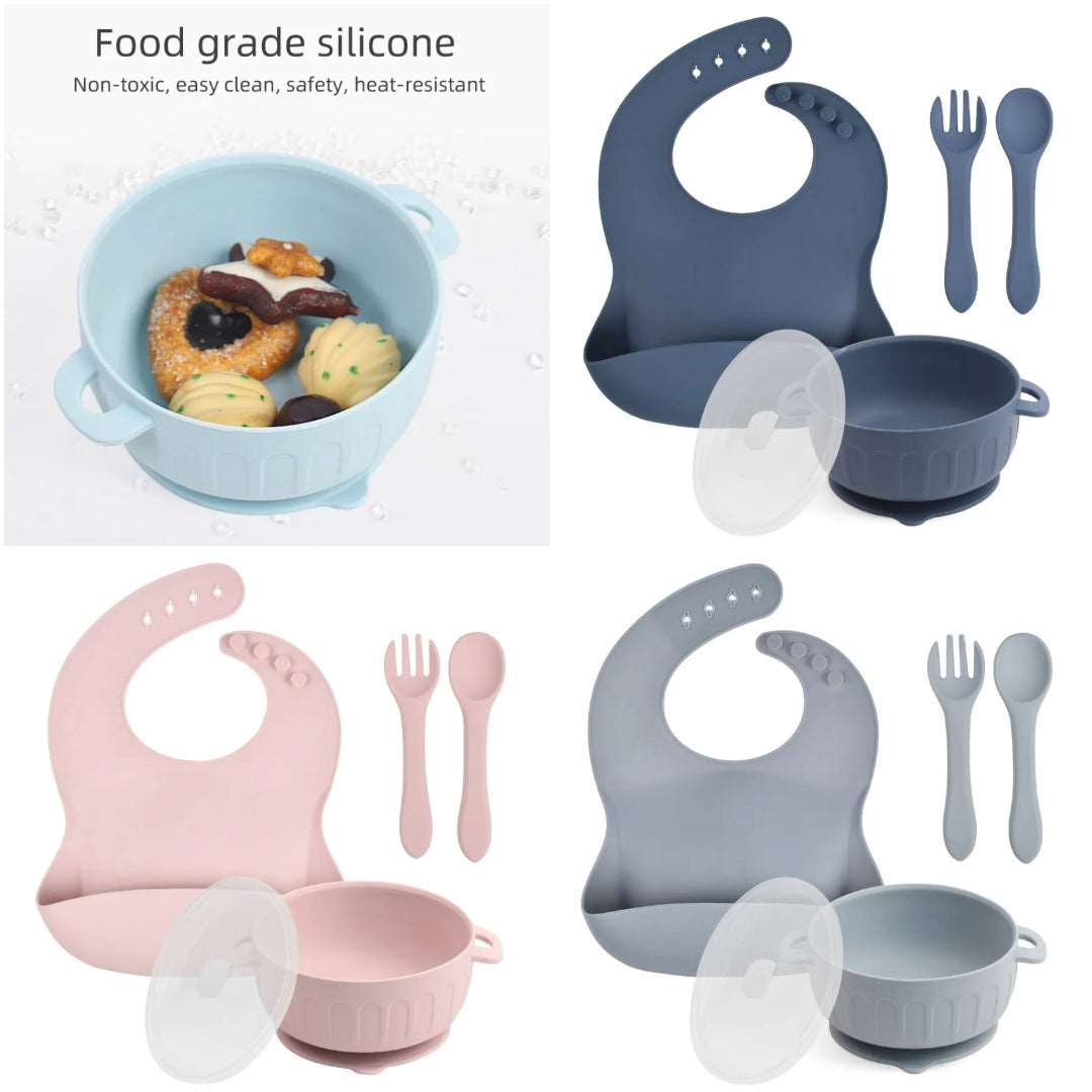 Silicone Eating Sets - 4IN1 Toddler Eating Sets