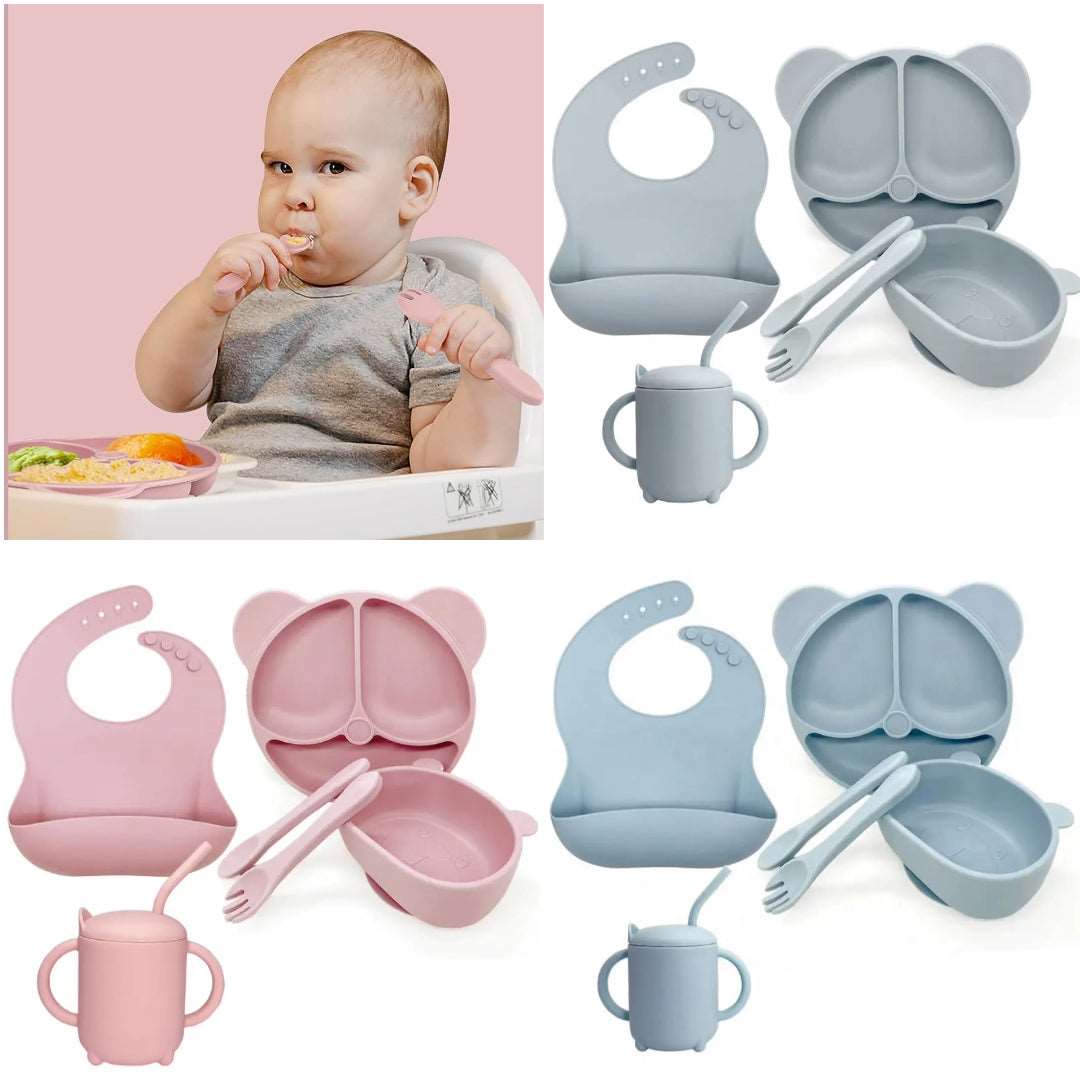 Silicone Eating Sets - 6IN1 Silicone Toddler Eating Sets