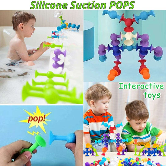 Silicone Suction Pops - Silicone POP Suckers - 48 Pieces